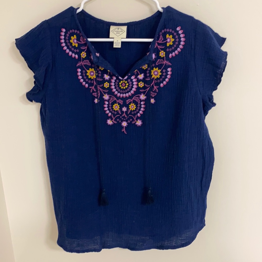 Cap sleeve St johns bay blouse